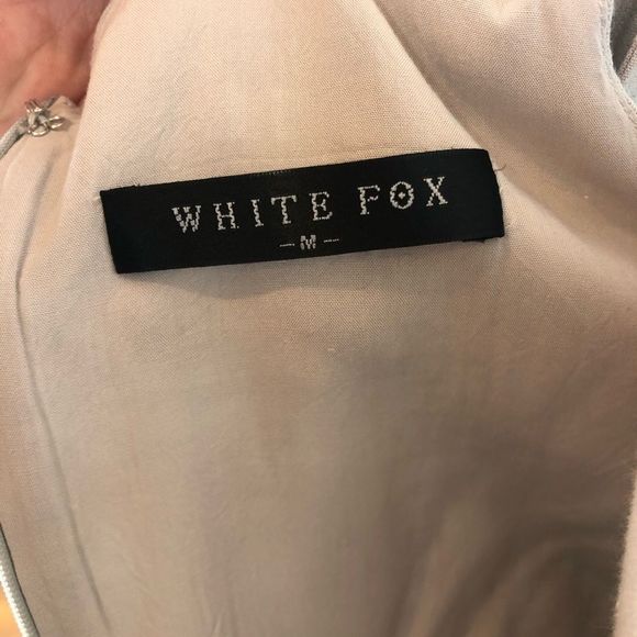 SzM White Fox Gray Wrap Dress - Picture 9 of 11